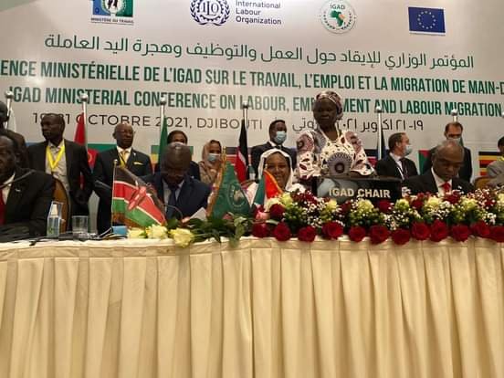 السودان يترأس إجتماع هام حول التوظيف وهجرة الأيدي العاملة 15 IMG 20211022 WA0017