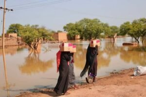 شاهد بالصور..قوارب لنقل الاغاثة لمنكوبي الفيضانات في المناقل 12 IMG 20220825 WA0033