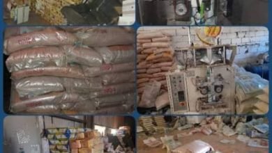 ضبط مواد غذائية منتهية الصلاحية وماكينات إعادة تعبئة  