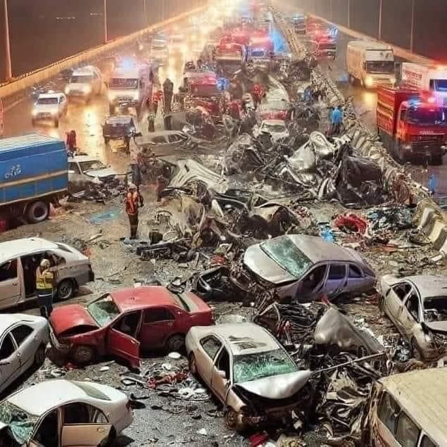 حادث مروع بالقاهرة إثر تصادم 20 عربة 11 IMG 20240821 WA0204
