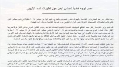 مصر توجه خطاباً لمجلس الأمن حول تطورات 16 IMG 20240901 WA0127