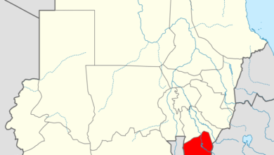 Locator map Sudan Blue Nile