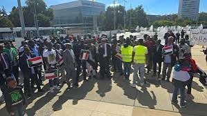 تظاهرة في أوروبا تضامنا مع الجيش السوداني
