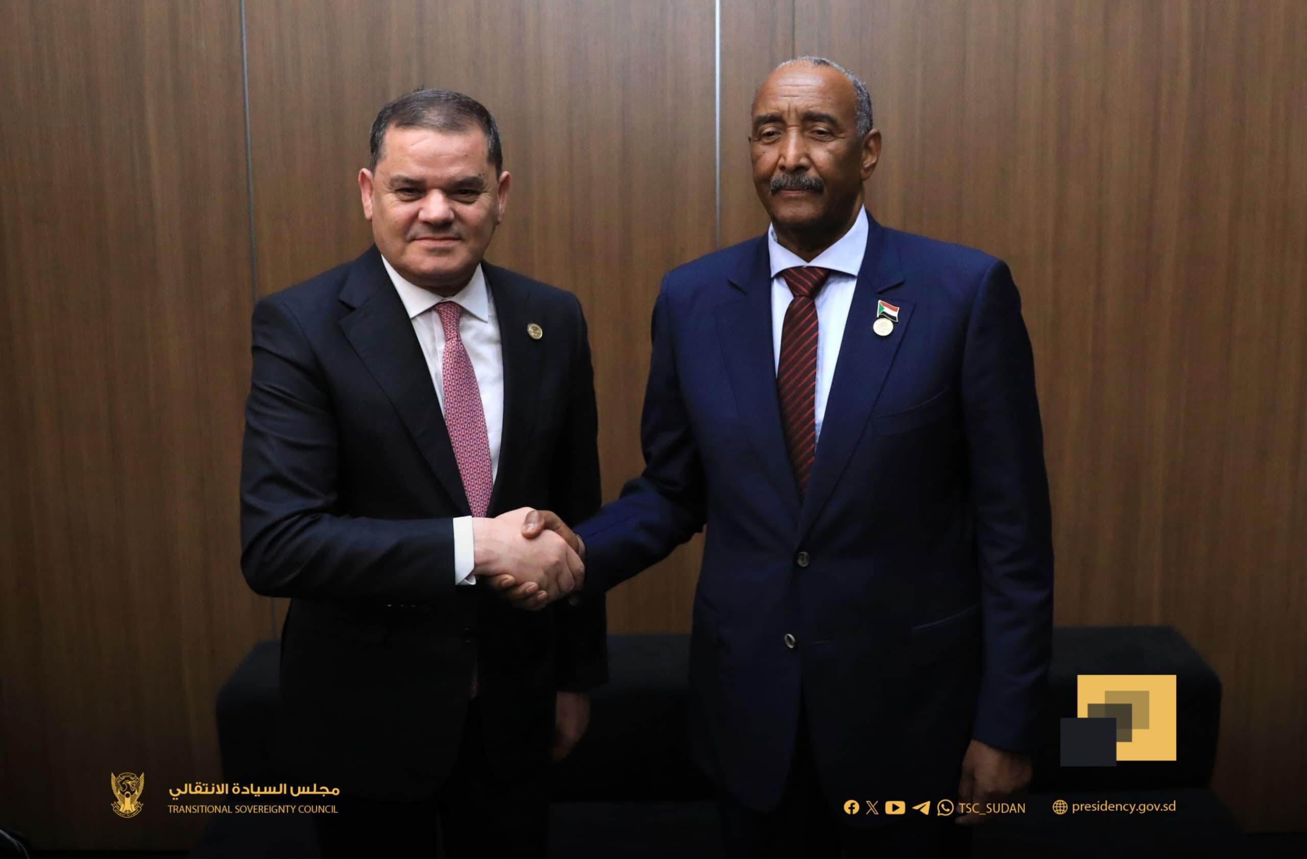 تفاصيل لقاء البرهان برئيس حكومة الوحدة الوطنية الليبية 11 IMG 20250412 WA0006