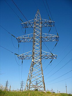 Electricity pylons in Ukraine