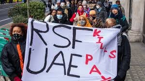 لندن تنتفض ضد أبوظبي.. مظاهرة حاشدة وبلغات متعددة تساند السودان 