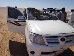 حادث مروري لرئيس المقاومة الشعبية بالمتمة