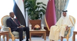 الأمير تميم بن حمد يقيم إستقبال حافل للبرهان