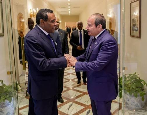 تفاصيل لقاء السيسي بكامل إدريس 11 رئيس الوزراء يغادر إلى القاهرة ويلتقي السيسي