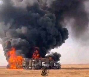 تنفيذ عمليات ميدانية تستهدف شاحنات إمداد قادمة من ليبيا! 12 تنفيذ عمليات ميدانية تستهدف شاحنات إمداد قادمة من ليبيا!